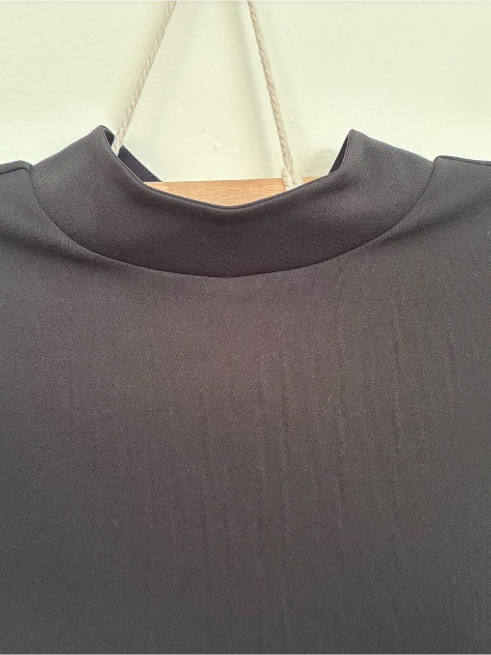 Ann Taylor Black Mock Neck Puff Sleeve Top - Picture 2 of 5